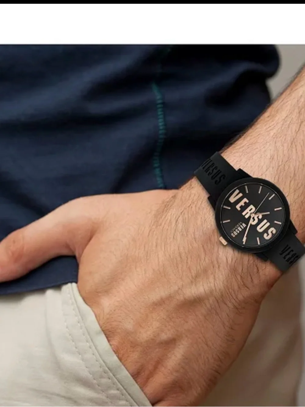 Versus Versace* Barbes Silicone Man’s Strap Watch